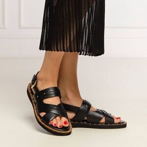 Coach black Gemma leather sandals